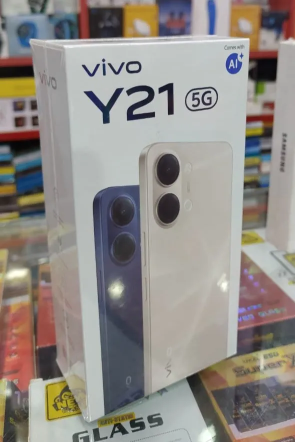 vivo Y21 5G box on the shop counter